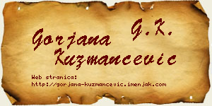 Gorjana Kuzmančević vizit kartica